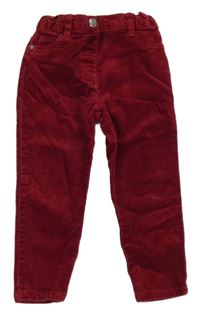 Tmavočervené skinny manšestráky LC WaIKIKI