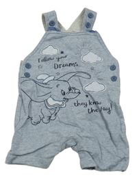 Modro-bílé melírované teplákové laclové kraťasy s Dumbem George