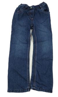 Tmavomodré skinny rifle s nášivkou lupilu