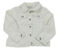 Biela rifľová bunda s golierikom Denim Co.