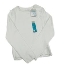 Nové - bílé žebrované crop triko PRIMARK