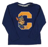 Tmavomodré triko s PAW PATROL - Chase nickelodeon