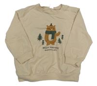 Smotanová mikina s medvedíkom LC WaIKIKI