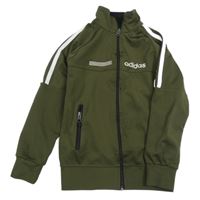 Tmavokhaki prepínaci športová mikina Adidas