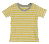 Žlto-bielo-sivé pruhované tričko George