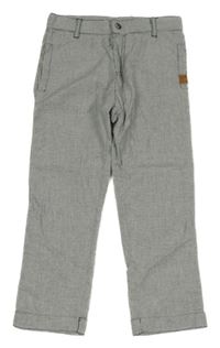 Tmavomodro-bílé melírované chino plátěné kalhoty HUST and CLAIRE