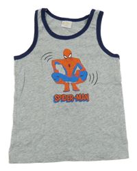 Sivo-tmavomodré melírované tielko so Spider-manem MARVEL