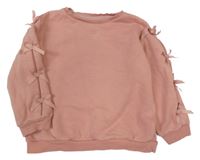 Starorůžová oversize mikina s mašlemi George