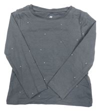 Tmavosivé bodkovaná é tričko H&M