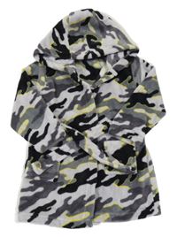 Army plyšový župan s kapucí Matalan