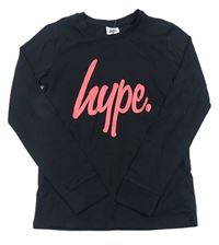 Čierne tričko s logom Hype