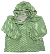Zelená šušťáková bunda s hviezdičkami a kapucňou Papagino