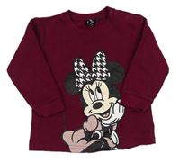 Vínová mikina s Minnie zn. Disney