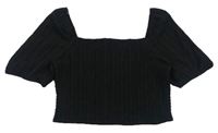 Čierny žabičkový crop top Primark