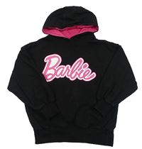 Čierna mikina s nápisem Barbie a kapucňou zn. Matalan