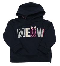 Tmavomodrá mikina s nápisom a kapucňou Tom Tailor