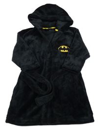 Černý chlupatý župan s netopýrem a kapucí - Batman Next
