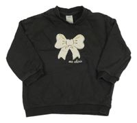 Antracitová mikina s mašlou H&M