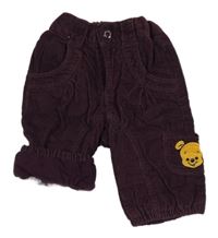 Vínové menšestrové podšité nohavice s Púem H&M