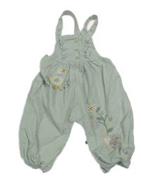 Mátové manšestrové podšité laclové kalhoty se zvířaty a květy Next