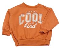 Tehlová oversize mikina s nápisom F&F