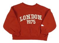 Červená mikina s nápisom Zara