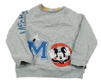 Sivá melírovaná mikina s Mickeym Disney