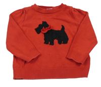 Červený sveter so psem GAP