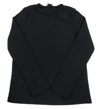 Čierne rebrované tričko F&F