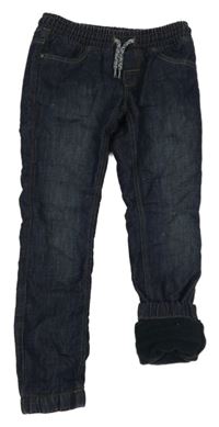 Tmavomodré zateplené cuff rifle C&A