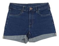 Tmavomodré rifľové kraťasy H&M