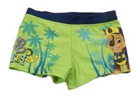 Zelené nohavičkové plavky s Paw Patrol Nickelodeon