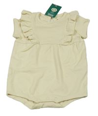 Nové - Béžové rebrované body s volánikmi Pep&Co