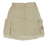 Béžová šušťáková cargo sukňa C&A