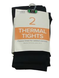 Nové - 2x čierne thermo pančuchy zn. Dunnes Stores