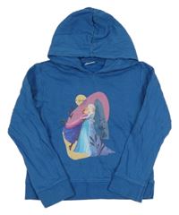 Modrá ľahká mikina s Frozen a kapucňou