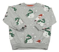 Sivá mikina so sněhuláky a Santou F&F