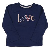 Tmavomodrá ľahká mikina s nápisom manguun