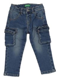 Modré skinny rifle s vreckami Benetton