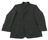 Antracitové pruhované společenské sako 