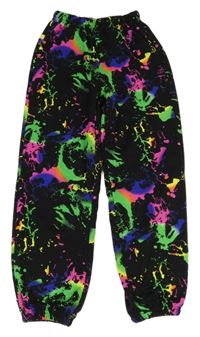 Černo-barevné flekaté tepláky shein