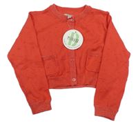 Nové - červený vzorovaný prepínaci ľahký crop sveter Bhs