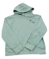 Zelená trblietavá mikina s jednorožcem z flitrů a kapucňou Yigga