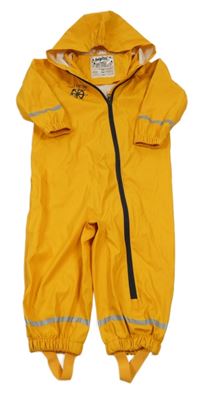 Okrová nepromokavá kombinéza s kapucí Lupilu