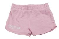 Světlerůžové teplákové kraťasy s nápisem Matalan