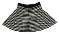 Čierno-biela kockovaná pletená sukňa River Island