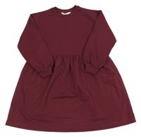 Vínové teplákové šaty H&M