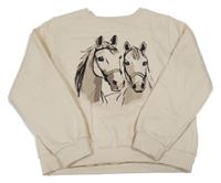 Smotanová mikina s koníky H&M