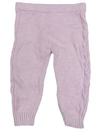 Světlerůžové vzorované pletené tepláky River Island