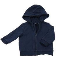 Tmavomodrá prepínaci mikina s kapucňou